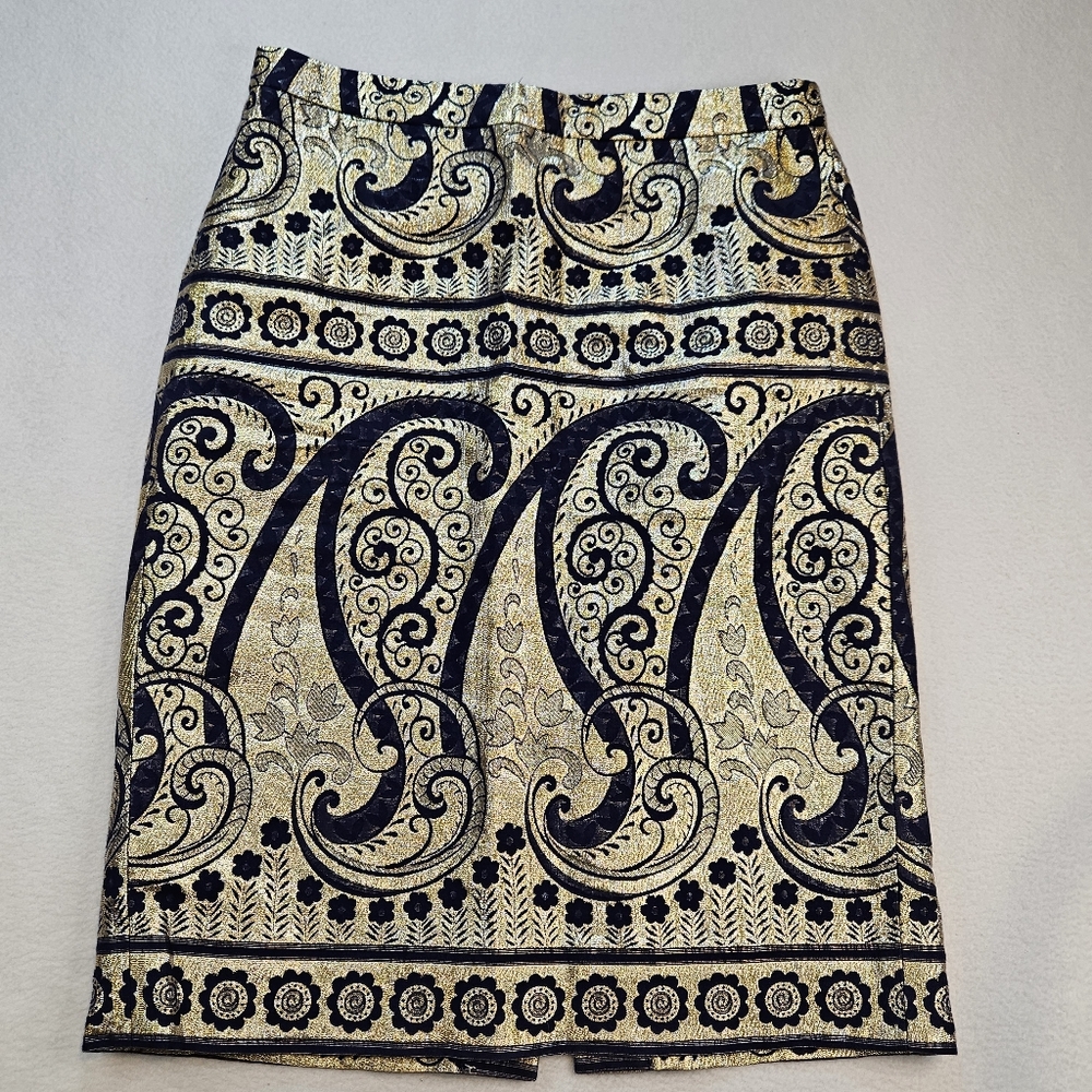 J. Crew Collection Brocade pencil skirt size 4